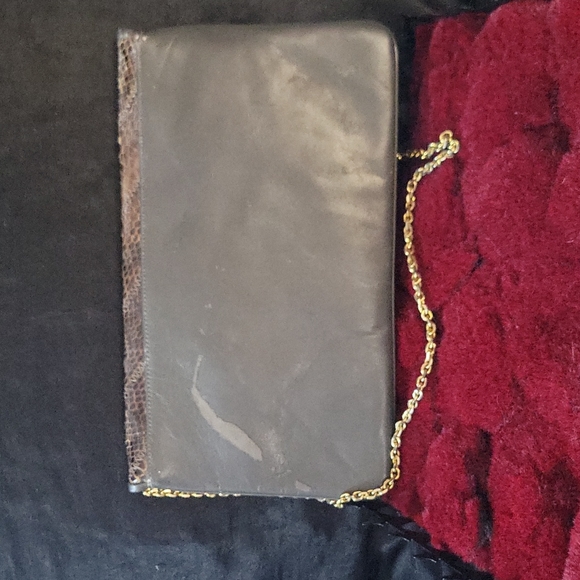 1970's vintage clutch bag with straps. Classy chic, fashion,party, travel, women - Picture 9 of 14